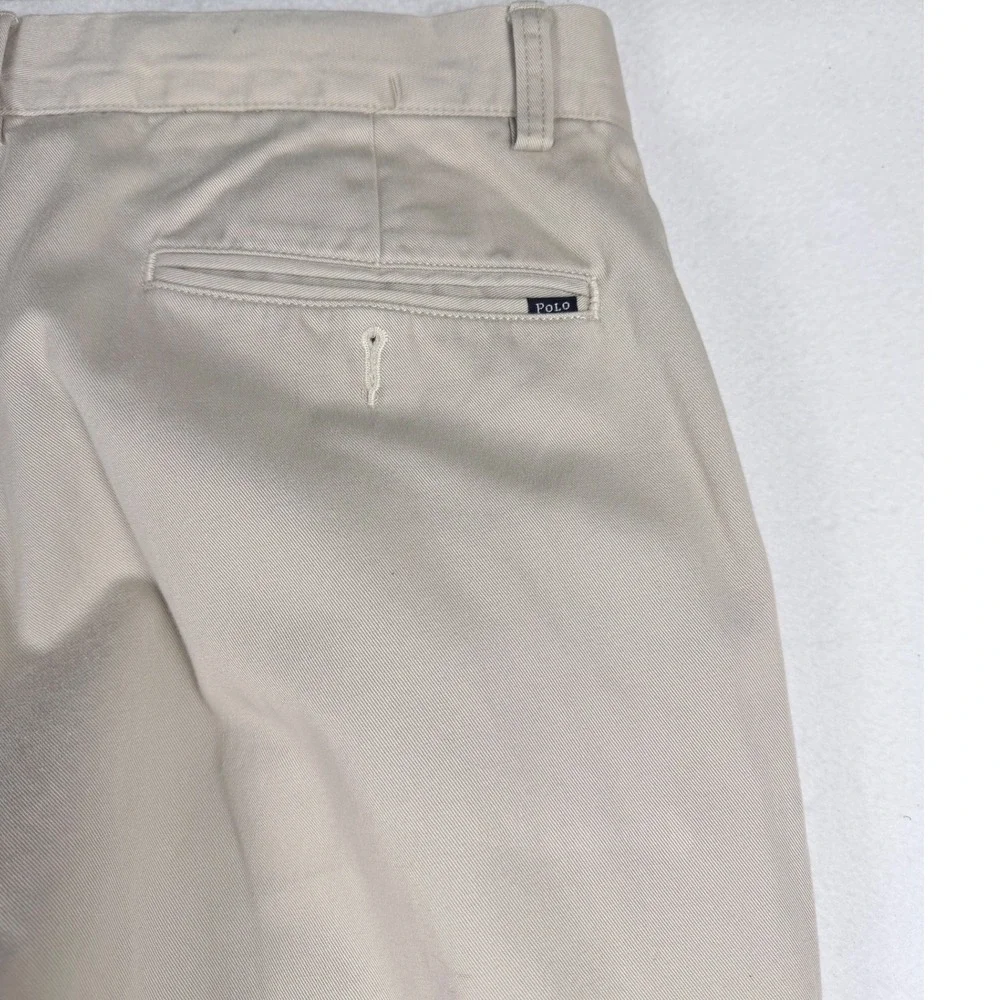 Polo Ralph Lauren Mens Classic Fit Chino Pants Light Tan Stone Cotton 33x32